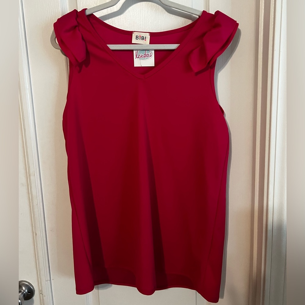Pink Frilly Strap Tank Top size Small by Bibi